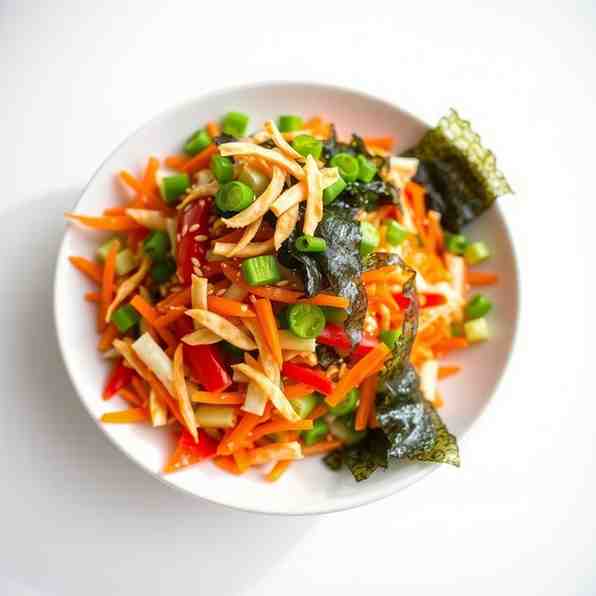 Homemade Asian Chopped Salad - Sushi-Style Seaweed Recipe